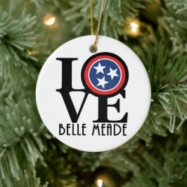 LOVE Belle Meade Tennessee Keramisch Ornament