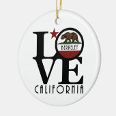 LOVE Berkeley California Keramisch Ornament (Links)