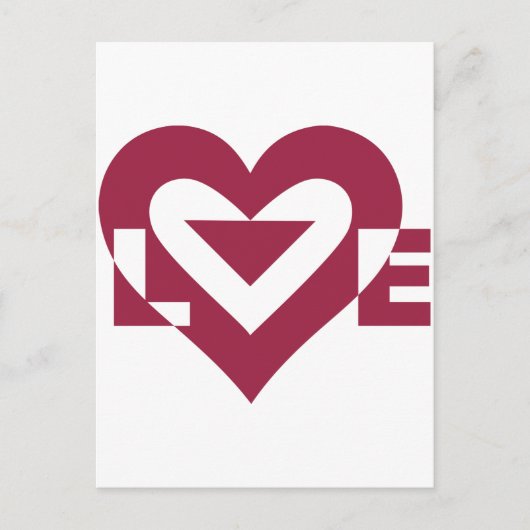 Love Berry Paars Briefkaart (Voorkant)