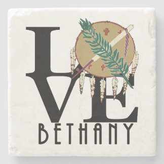 LOVE Bethany Oklahoma Stenen Onderzetter