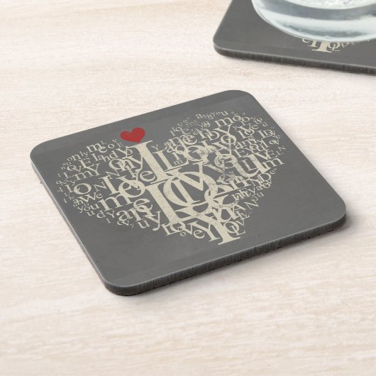 Love Beverage Coaster Bier Onderzetter (Linkerzijde)