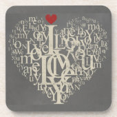 Love Beverage Coaster Bier Onderzetter (Voorkant)