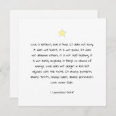 Love Bible Verse Citation Carte de voeux (Devant / Derrière)