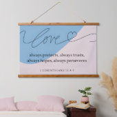 Love Bible Verse Hangend Wandkleed (Slaapkamer)