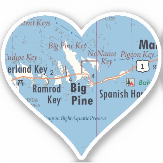 Love Big Pine Key Sticker (Voorkant)