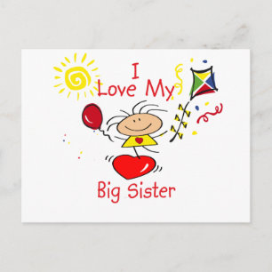 Love Big Stick Figuur Girl Briefkaart