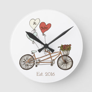 Love bike Mr & Mrs Wall klok