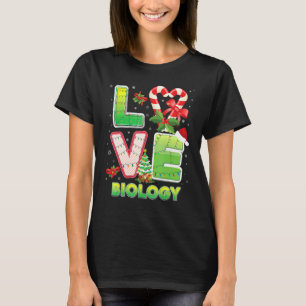 Love Biology Santa Hat Student Teacher M T-shirt