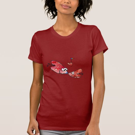 Love Bird Hearts T-shirt Apparel (Voorkant)