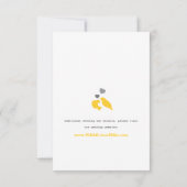 Love Bird Leaf and Heart RSVP Card Kaartje (Achterkant)
