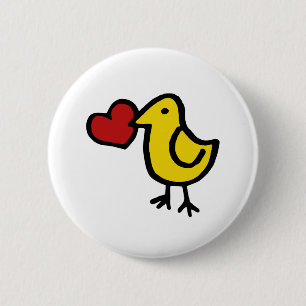 Love Bird Ronde Button 5,7 Cm