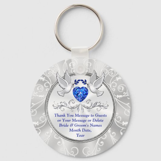 Love Bird Wedding Favors, Wedding Sleutelhanger Fa (Voorkant)