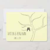 Love Bird Wedding Invitation Kaart (Voorkant)