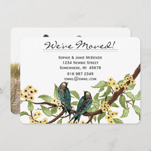 Love Bird Your Photo on Back We hebben ons verpla Kaart (Voorkant / Achterkant)