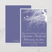 Love Birds 2, 3.5"x5" save the date-aankondiging Save The Date (Voorkant / Achterkant)
