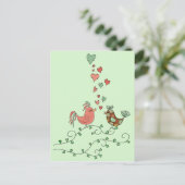 Love Birds Briefkaart (Staand voorkant)