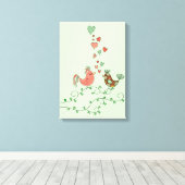 Love Birds Canvas Afdruk (Insitu (Houten vloer))