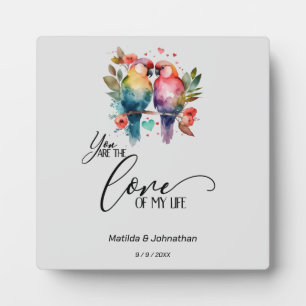 Love Birds. Jij bent de liefde van mijn leven! Fotoplaat