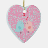 Love Birds Keramisch Ornament (Rechts)