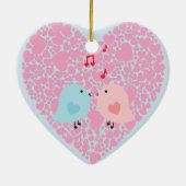 Love Birds Keramisch Ornament (Achterkant)