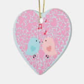 Love Birds Keramisch Ornament (Links)