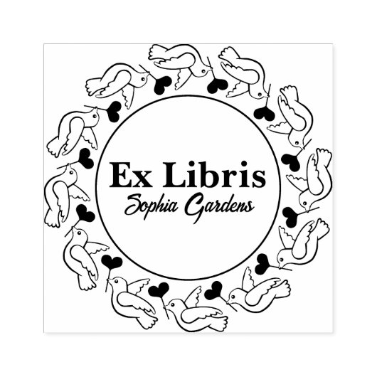 Love Birds Rubberstempel (Afrduk)