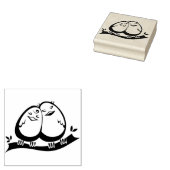 Love Birds Rubberstempel (Gestempeld)