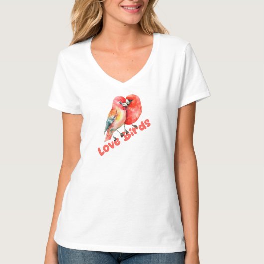 Love Birds Valentines T-shirt (Voorkant)