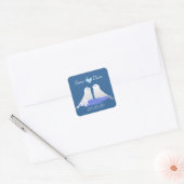 Love Birds Vierkante Sticker (Envelop)