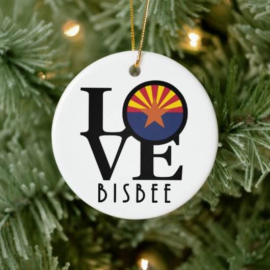 LOVE Bisbee Arizona Keramisch Ornament (Boom)