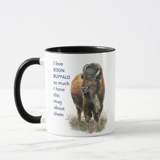 Love BISON BUFFALO tellement je me moque Citer Mug (Gauche)
