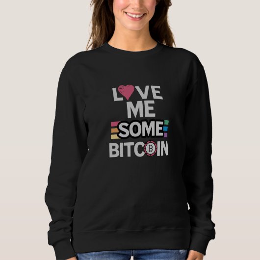 Love Bitcoin SWEATSHIRT noir (Devant)