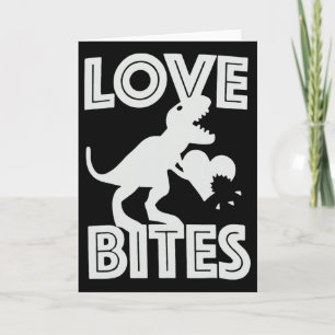 Love Bites Dinosaur Valentijnsdag  Kaart