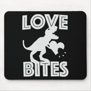Love Bites Dinosaur Valentijnsdag  Muismat