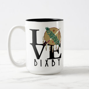LOVE Bixby Oklahoma 15oz Tweekleurige Koffiemok
