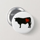 Love Black Angus Beef Ronde Button 5,7 Cm (Voorkant /achterkant)