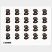 Love Black Brown Labrador Retriever Sticker Étique (Feuille)