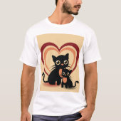 Love Black Cats Mens T-shirt (Devant)