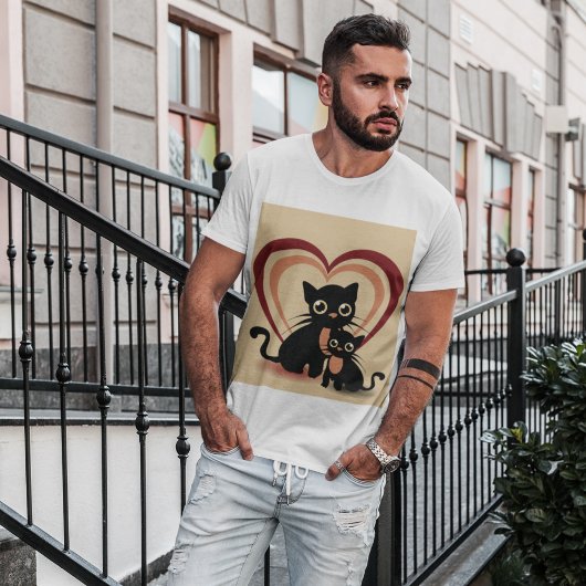 Love Black Cats Mens T-shirt