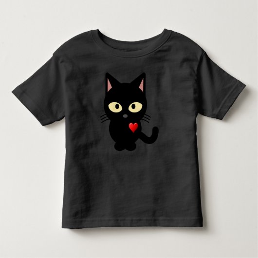 Love Black Cats T-Shirt, Toddler Kinder Shirts (Voorkant)