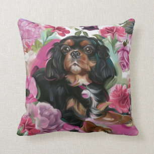 "LOVE" Black en tan Cavalier pillow Kussen