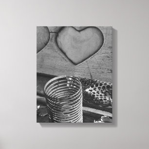 Love Black en White Canvas Afdruk