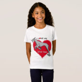 Love Black Great Dane T-shirt (Voorkant volledig)