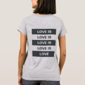 Love Black Grey T-shirt (Achterkant)