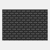Love Black Red White Pattern Inpakpapier Vel (Voorkant 2)