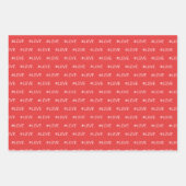 Love Black Red White Pattern Inpakpapier Vel (Voorkant)