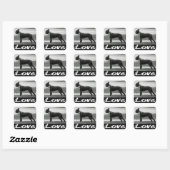 Love Black & White Boston Terrier Dog Sticker (Feuille)