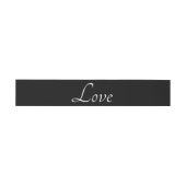 Love Black White Wedding Uitnodigingen Wikkel (Vlak)