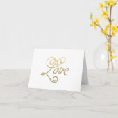 Love Blank Gold Mariage Cartes de notes (Fleur jaune)