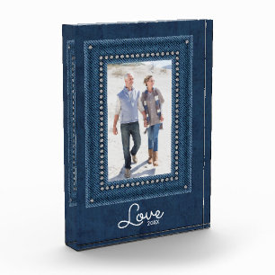 LOVE Blauwe Spijkerbroek Frame Fotoblokken